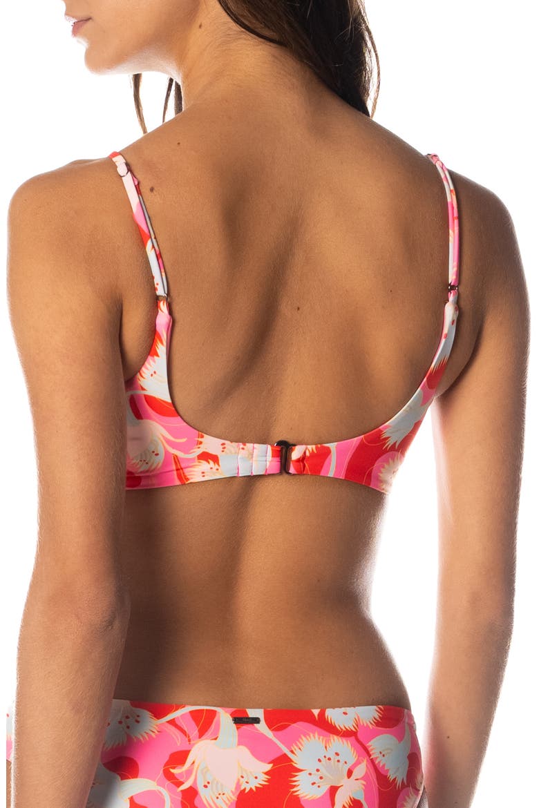 Floral Rush Lanai Reversible Bikini Top, Alternate, color, PINK