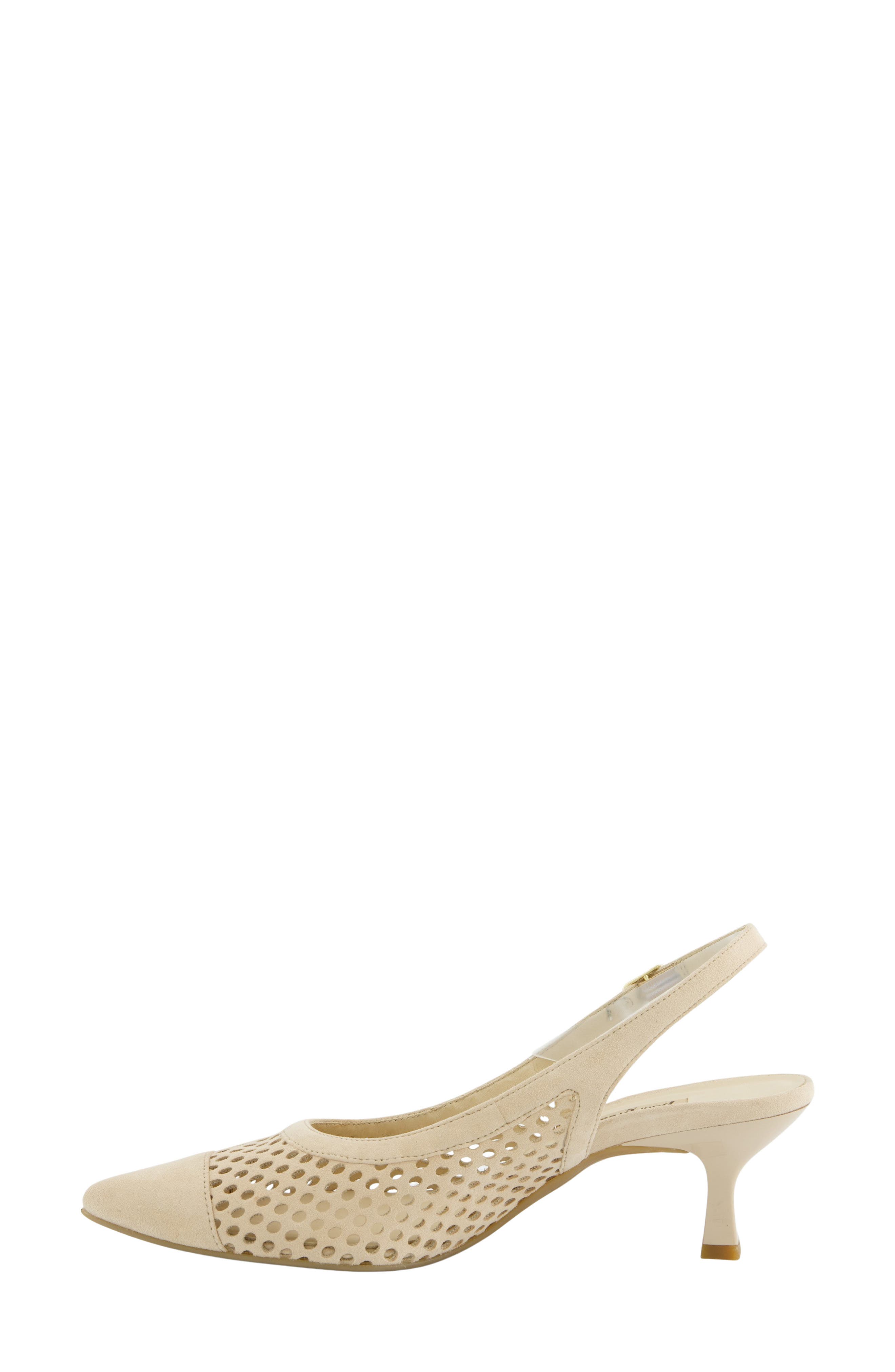 Derby Slingback Pump, Alternate, color, BISCUIT SUEDE