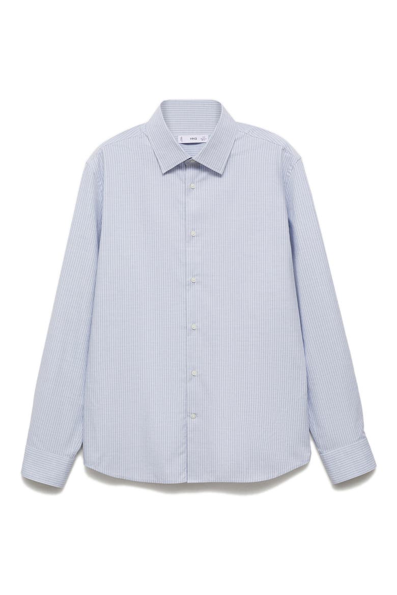 Slim Fit Pinstripe Button-Up Shirt, Main, color, SKY BLUE