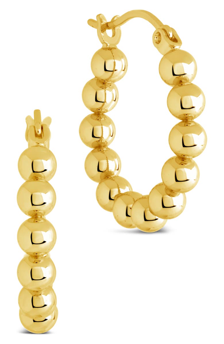 Sterling Forever Bubble Sphere Hoop Earrings, Main, color, Gold