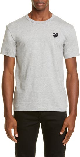 Tシャツ・カットソー Comme Des Garcons Play Grey Cotton T-Shirt Comme des Garçons PLAY Cotton Crewneck T-Shirt | Nordstrom