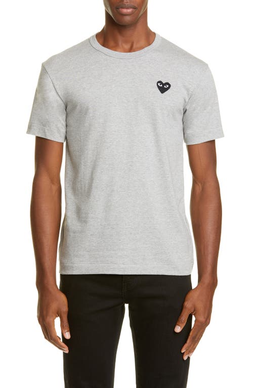 Comme des Garçons PLAY Cotton Crewneck T-Shirt in Grey  product