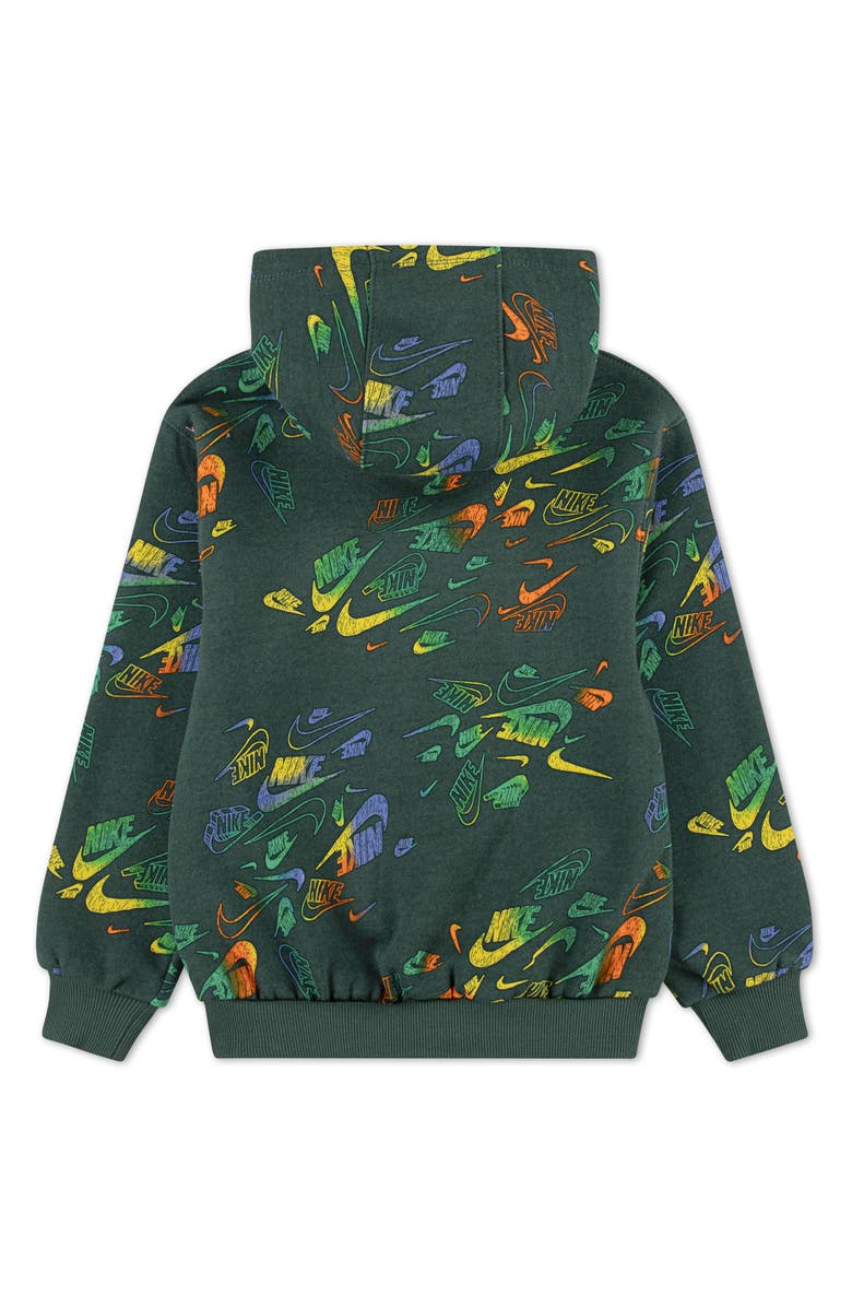 Nike Kids' Reveal Logo Print Hoodie, Alternate, color, Fir