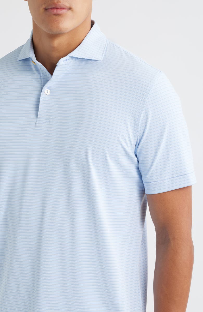 Peter Millar Channel Stripe Performance Jersey Polo, Alternate, color, Wisteria