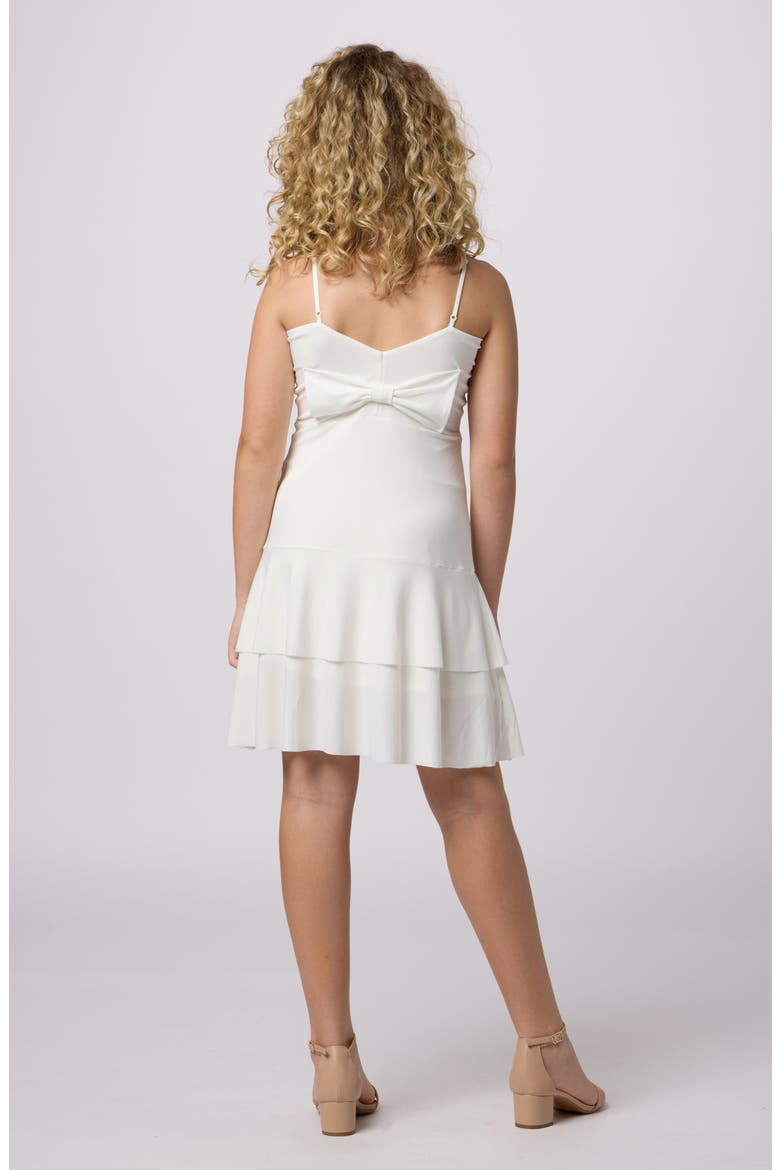 Bow Back Tiered Dress, Alternate, color, IVORY