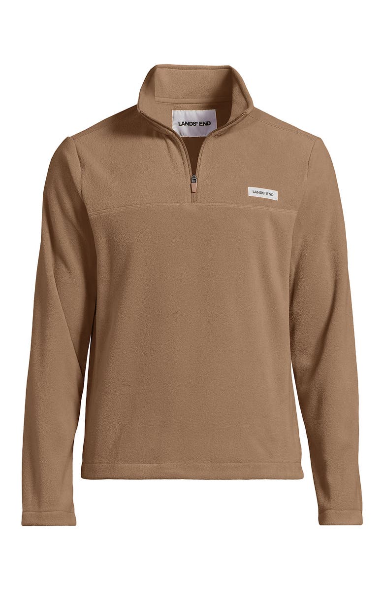 Lands' End Anyweather Fleece Quarter Zip Pullover, Alternate, color, Honey Beige