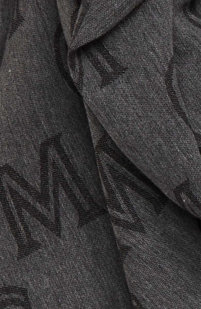 MCM Jacquard Logo Letter Cotton Scarf, Alternate, color, 