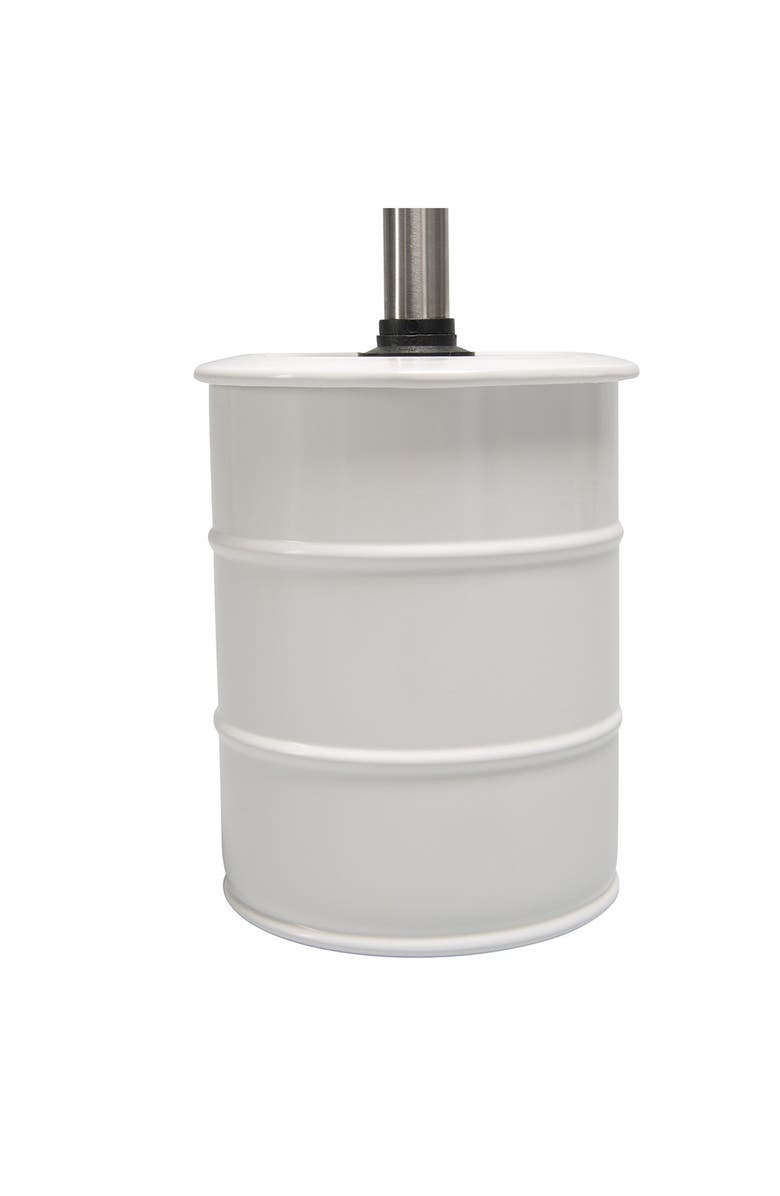 KENNEDY INTERNATIONAL Elle Decor Modern Ridge White Toilet Brush & Holder, Main, color, 