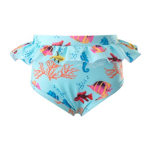 Rachel Riley Coral Reef Rashguard Set In Blue
