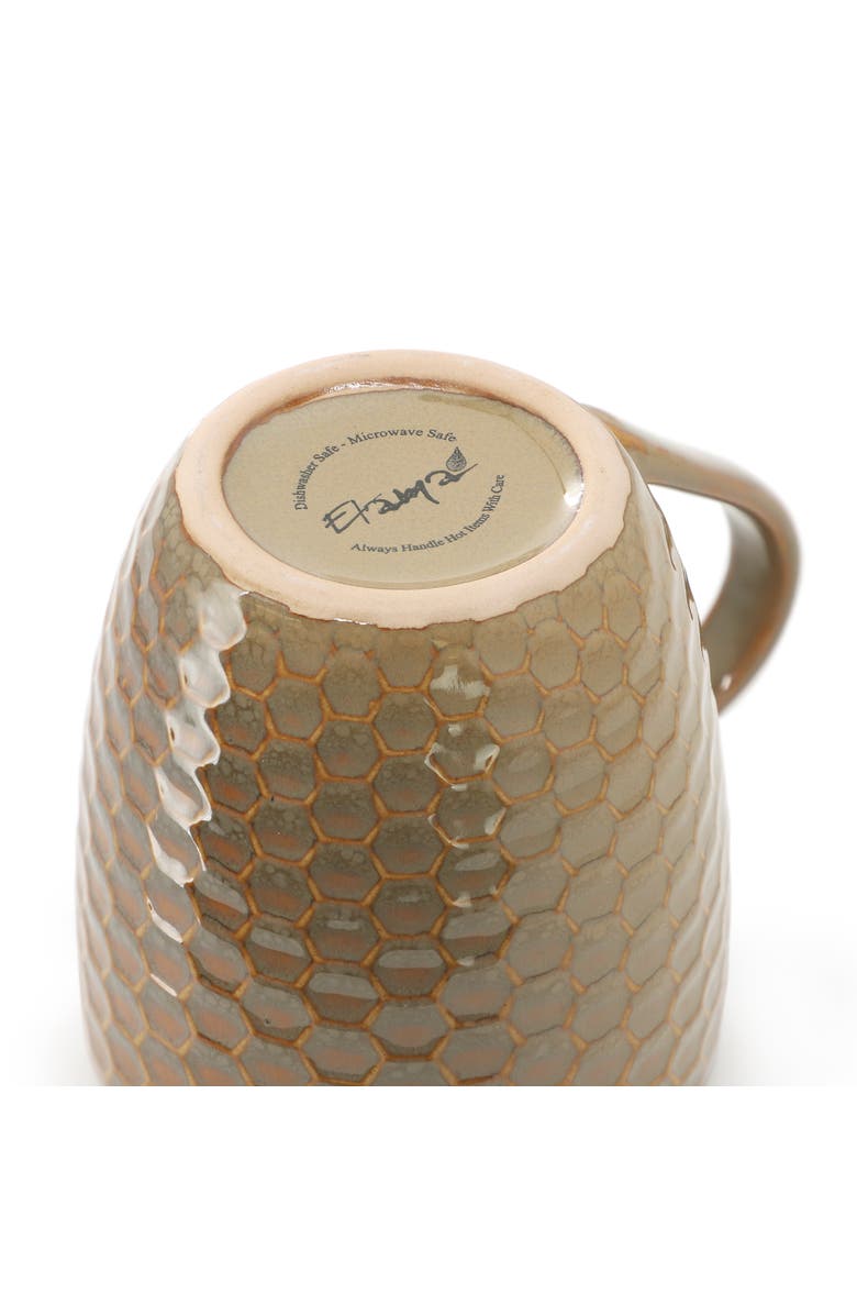 Elama Honeycomb 6-Piece 15 oz. Mug Set, Alternate, color, White