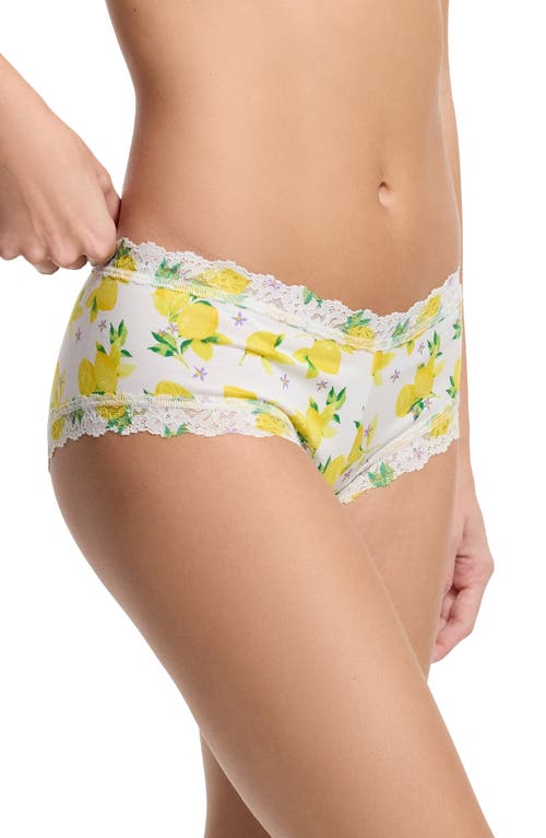 HANKY PANKY HANKY PANKY FLORAL PRINT SUPIMA® COTTON BOYSHORTS
