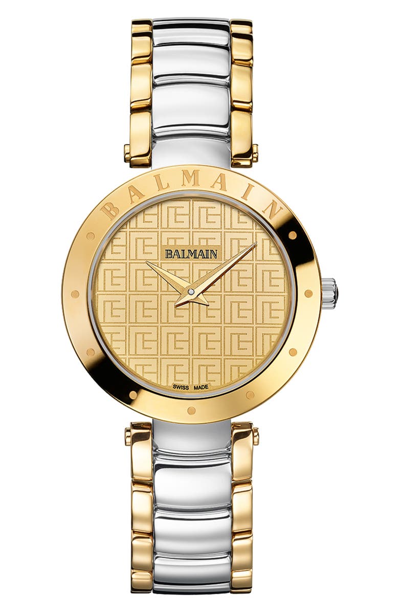 Balmain Bijou Two-Tone Bracelet Watch, 33mm, Main, color, Bicolor