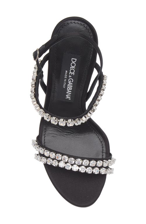 Dolce & Gabbana Dolce&gabbana Crystal Strap Sandal In Black