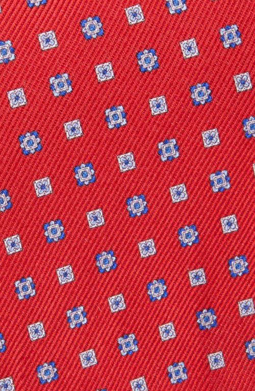 David Donahue Neat Silk Tie In Red