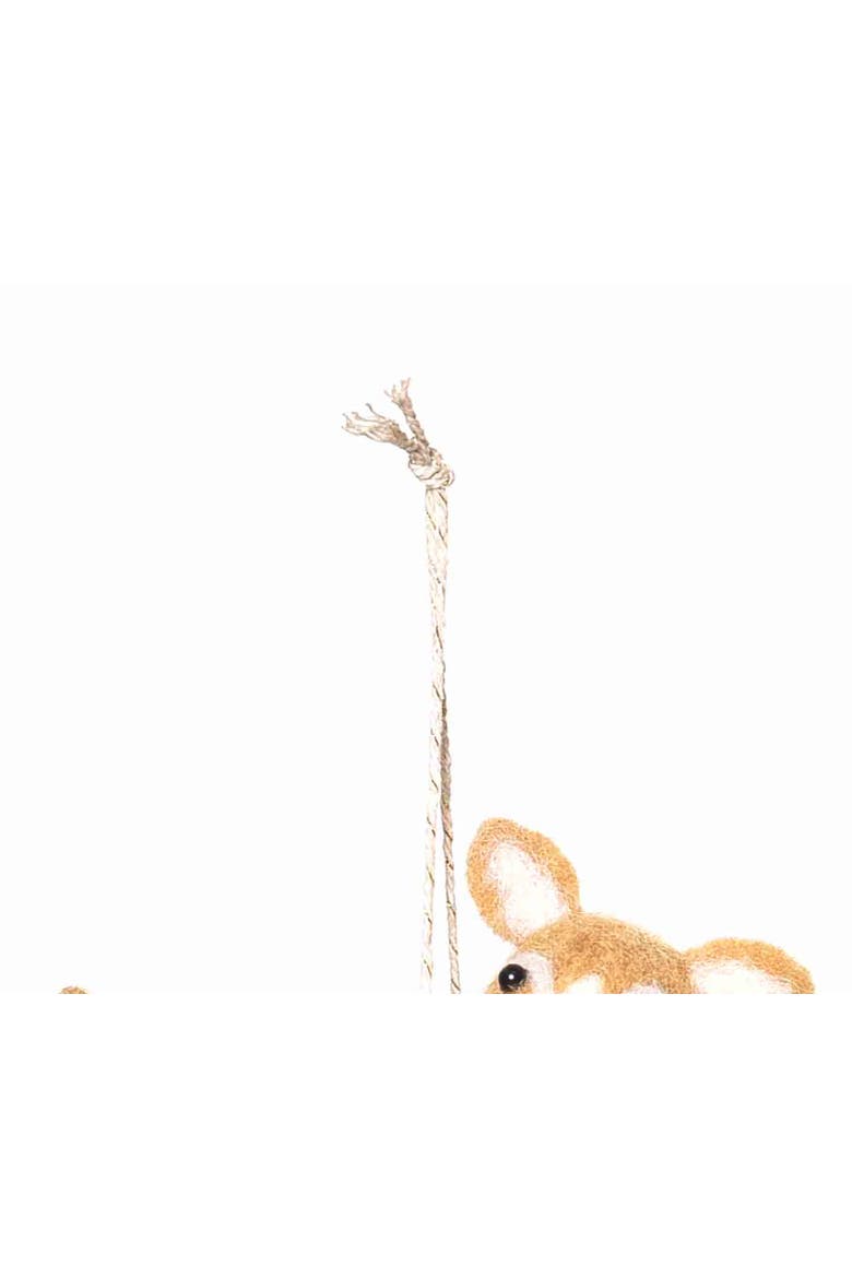 Red Sweater Sleigh Dog Ornament, Alternate, color, Brown
