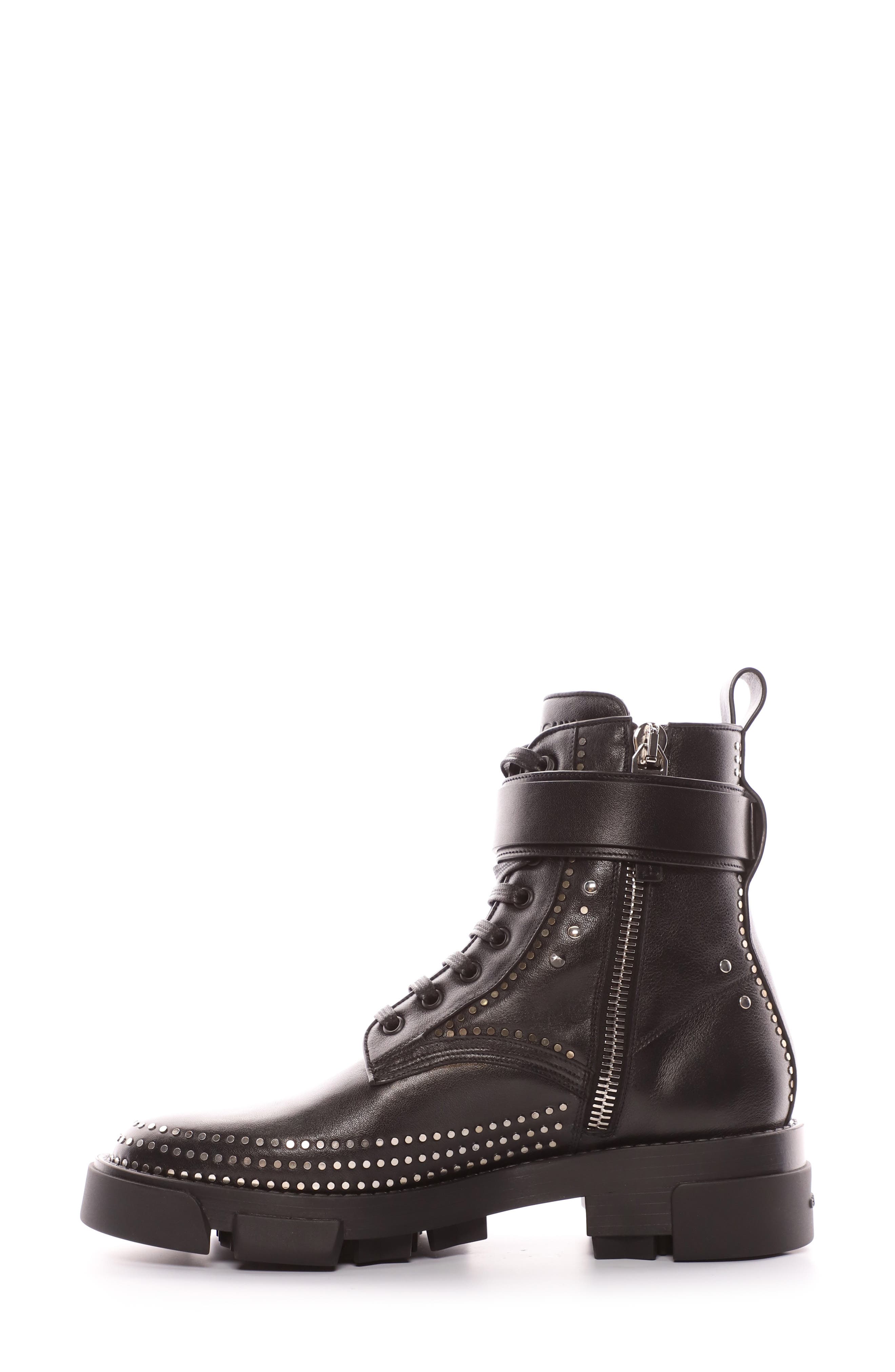 Givenchy Terra 4G Studded Combat Boot, Alternate, color, 