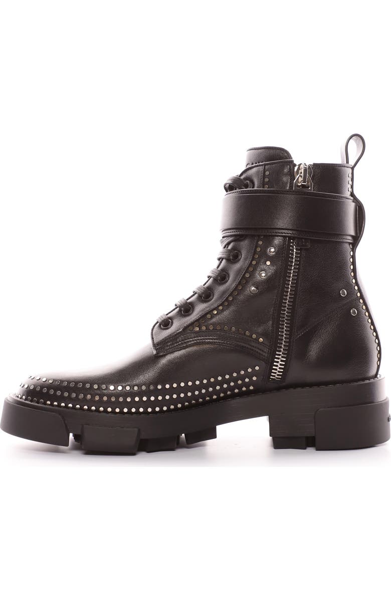 Givenchy Terra 4G Studded Combat Boot, Alternate, color,