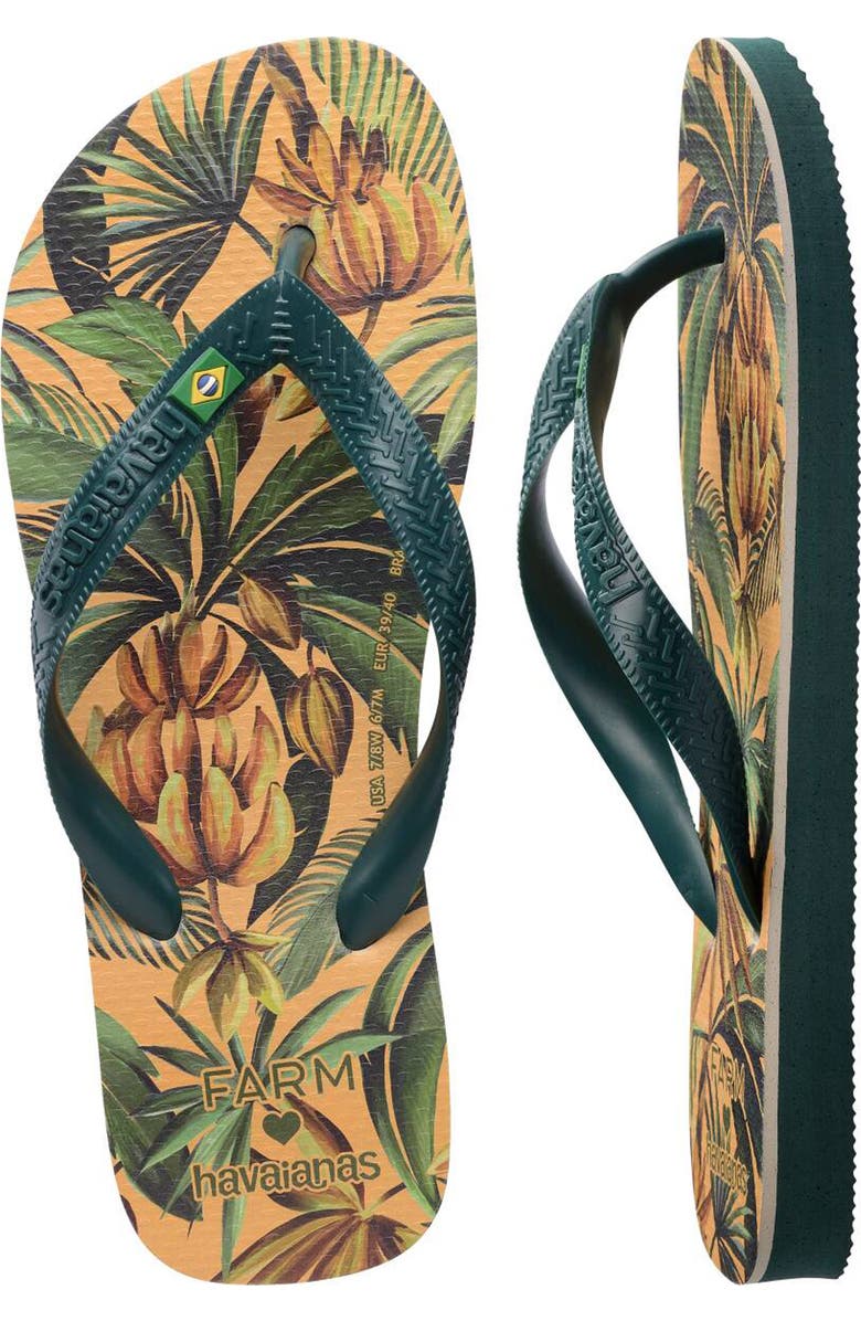 Havaianas x FARM Rio Bananart Flip Flop, Alternate, color,