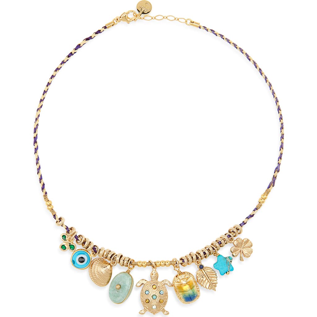 Gas Bijoux Bellagio Mixed Charm Choker Necklace In Gold