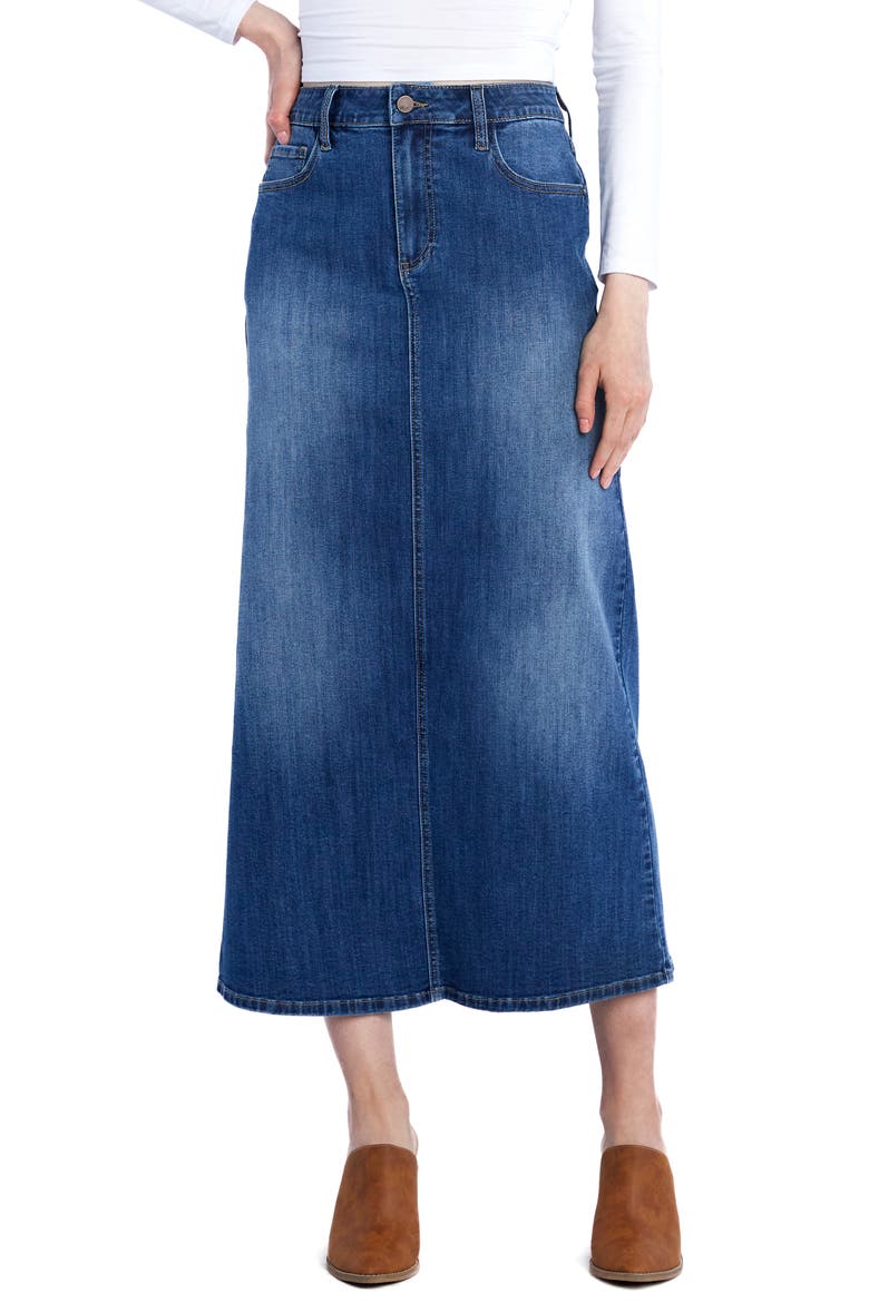 Perfect Denim Pencil Skirt, Main, color, PERFECT BLUE
