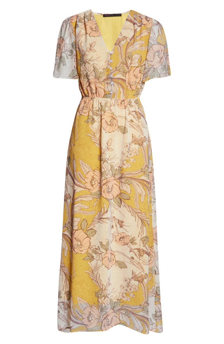 Fraiche by J Yura Floral Print Chiffon Maxi Dress, Alternate, color,