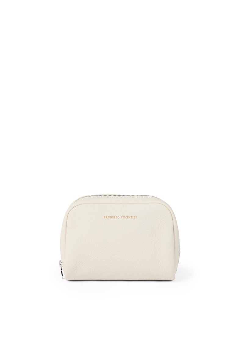 Calfskin beauty case, Main, color, Chalk