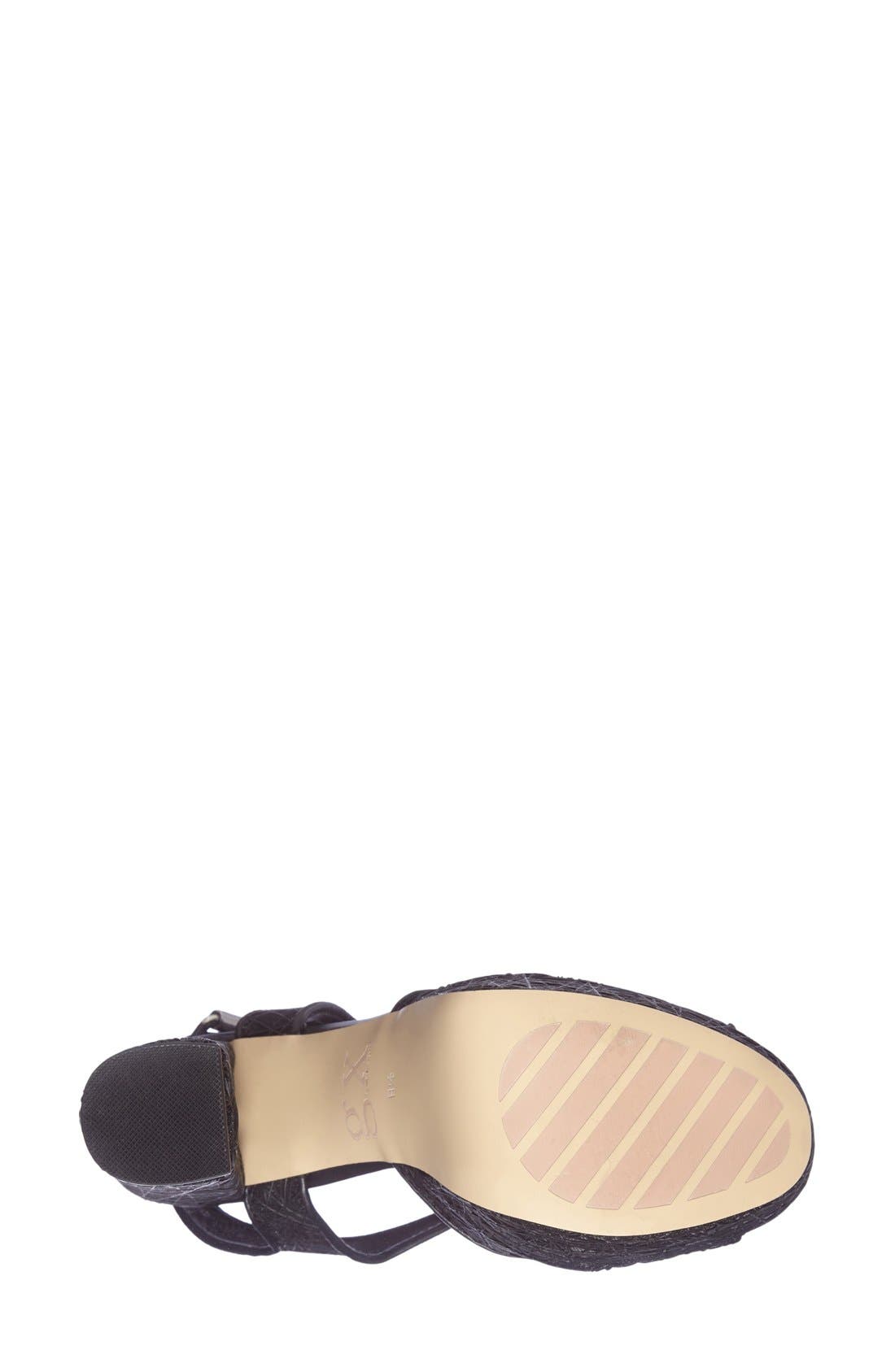 'Overt' Platform Sandal, Alternate, color, BLACK/ BLACK