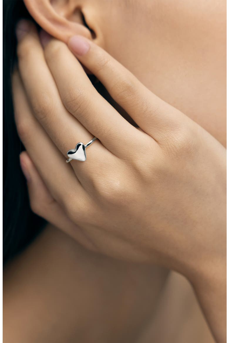 Heart Stacking Ring, Alternate, color, STERLING SILVER