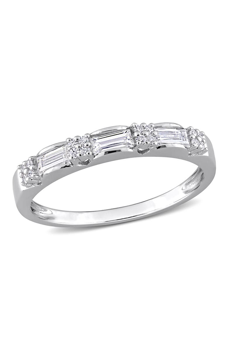 Julianna B. 3/8CT DEW Moissanite Anniversary Ring, Main, color, Sterling Silver