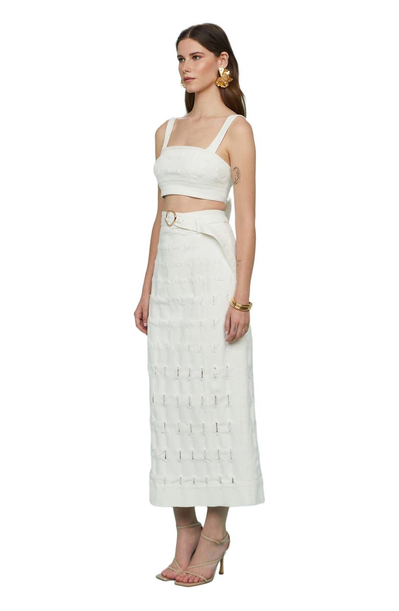 AMUR Gabi Textured Twill Top, Alternate, color, Sea Salt