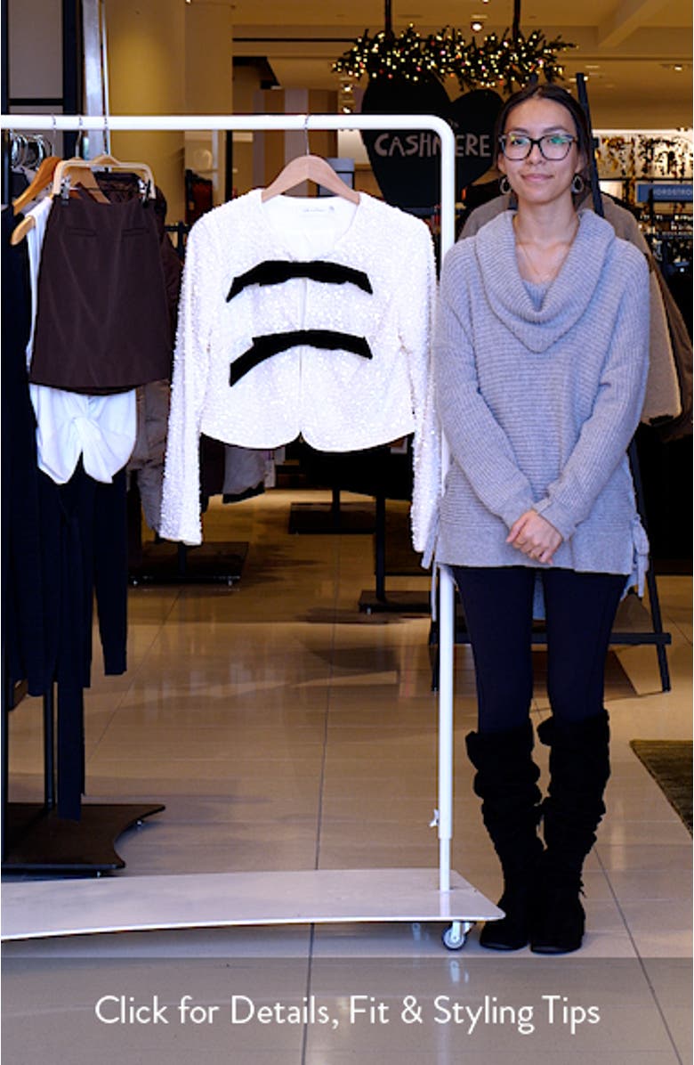 Sequin Velvet Bow Jacket, sales video thumbnail