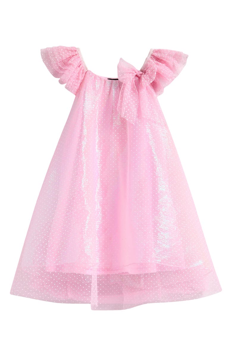Ava & Yelly Kids' Irridescent Trapeze Party Dress, Main, color, Pink