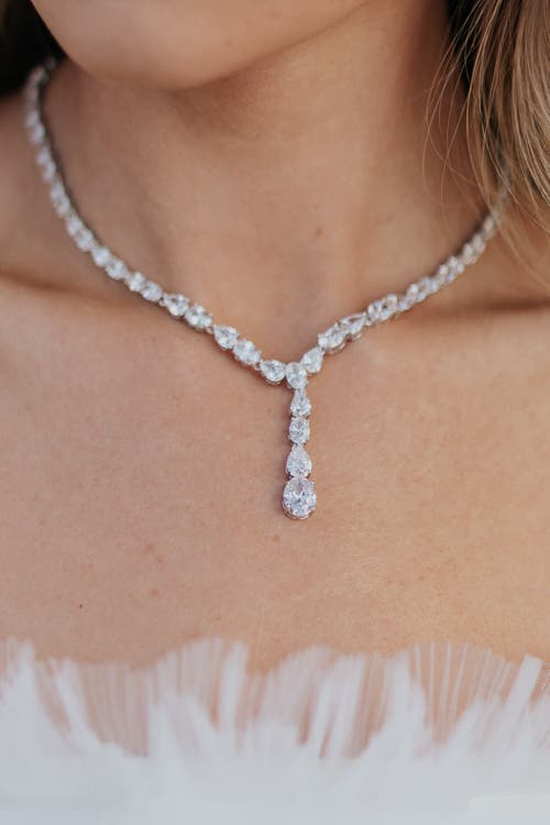 Untamed Petals Gravity Crystal Necklace In Metallic