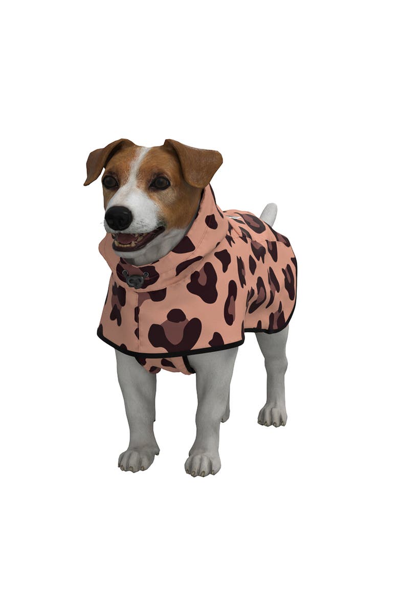 Dog Rain Poncho Panther, Alternate, color, Pink