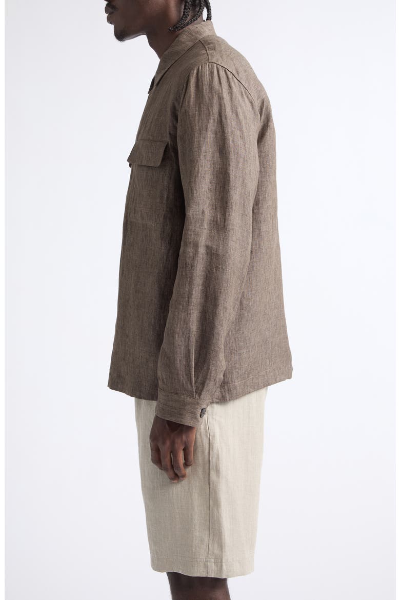 Linen Overshirt, Alternate, color, DARK WALNUT26
