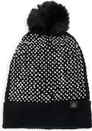 Nanette Lepore Embellished Faux Fur Pompom Beanie