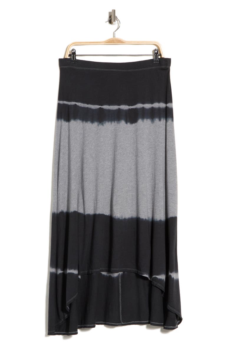 Slit Maxi Skirt, Main, color, BLACK/ GREY TIE DYE