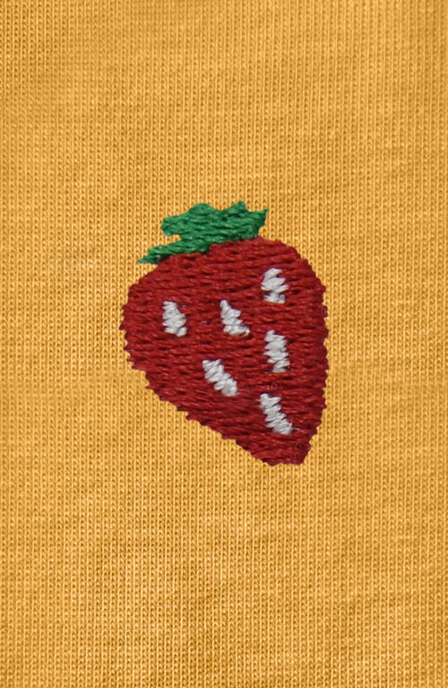 Dalix Womens Lil Strawberry Jersey Tee In Yellow