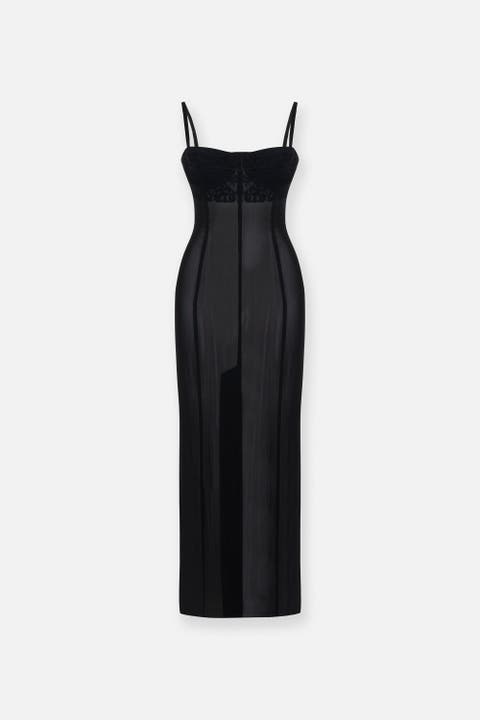 Daydreamers Strappy Dress With Tulle Detail