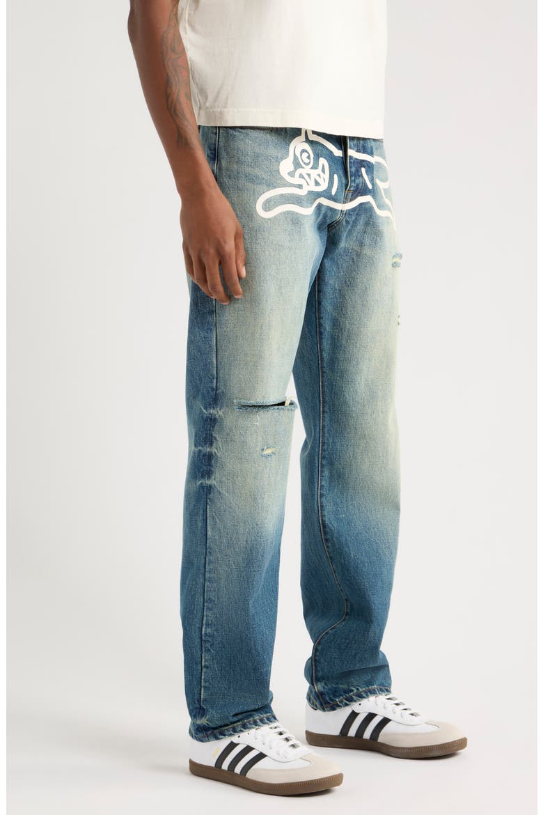 Milk Cotton Distressed Jeans, Alternate, color, LEMON TART