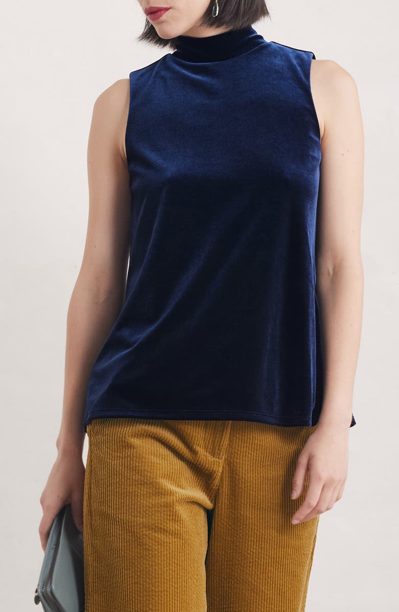 Seasalt Cornwall Winter Cherry Sleeveless Velvet Top, Main, color, 