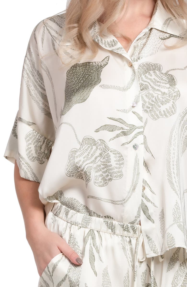 Midnight Bakery Seagrass Satin Pajamas, Alternate, color, 