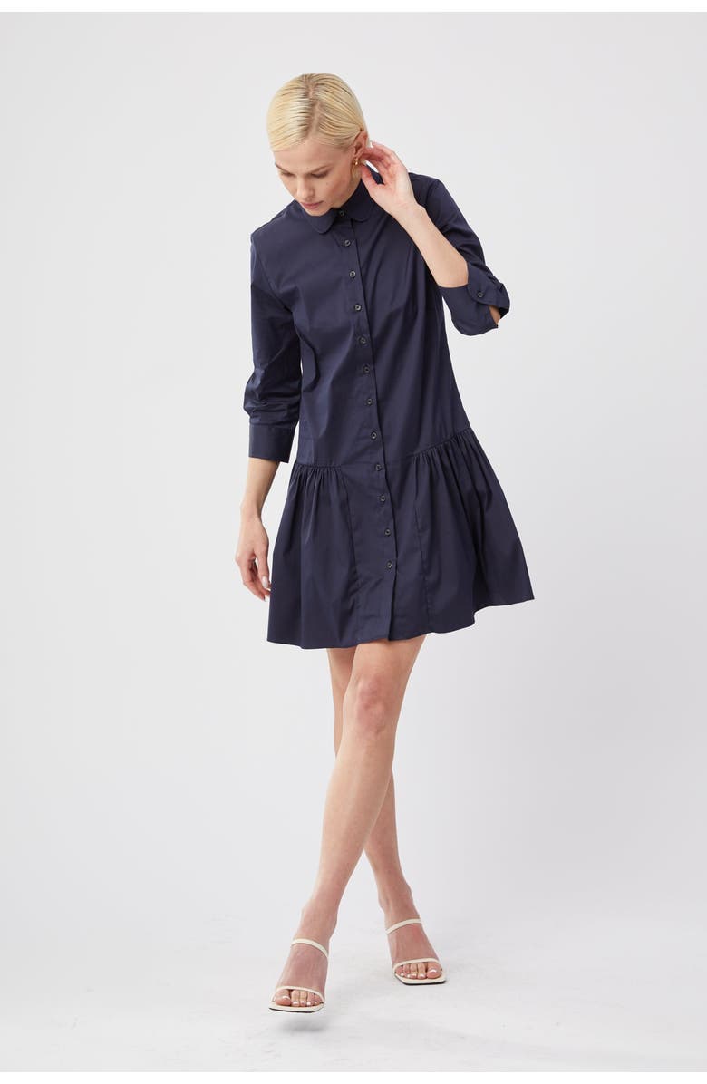 The Shirt The Long Sleeve Drop Waist Shirt Dress, Alternate, color, Navy