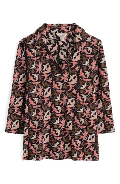 Seasalt Cornwall Wavecreast Print Organic Cotton Top In Multi