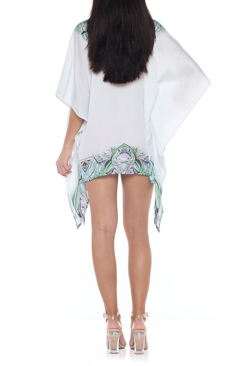 Border Print Cover-Up Top, Alternate, color, WHITE