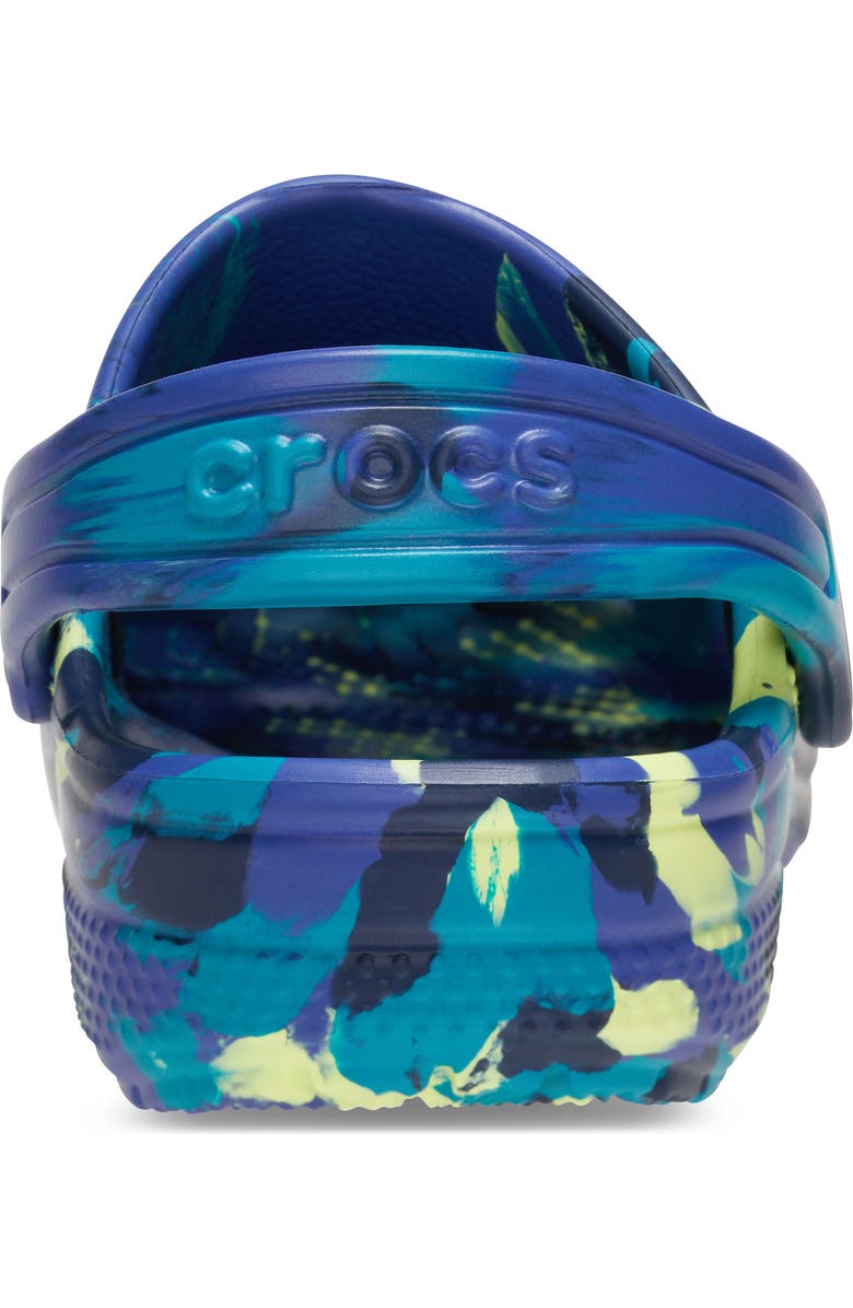 CROCS Kids' Classic Marbled Clog, Alternate, color, Navy/Turbo Teal