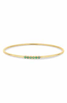 18K Gold El Mar Gemstone Bangle Bracelet