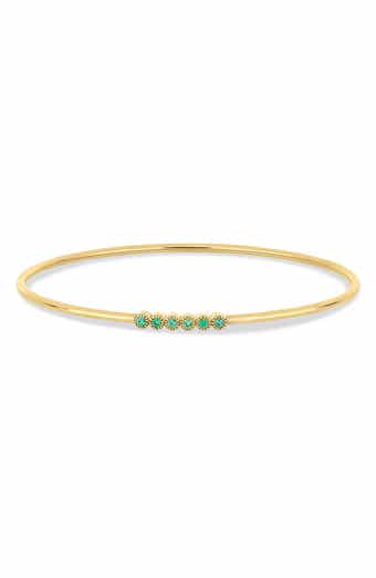 18K Gold El Mar Gemstone Bangle Bracelet