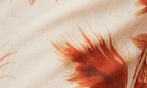 Mango Flowy Palm Print Straight Leg Pants In Multi