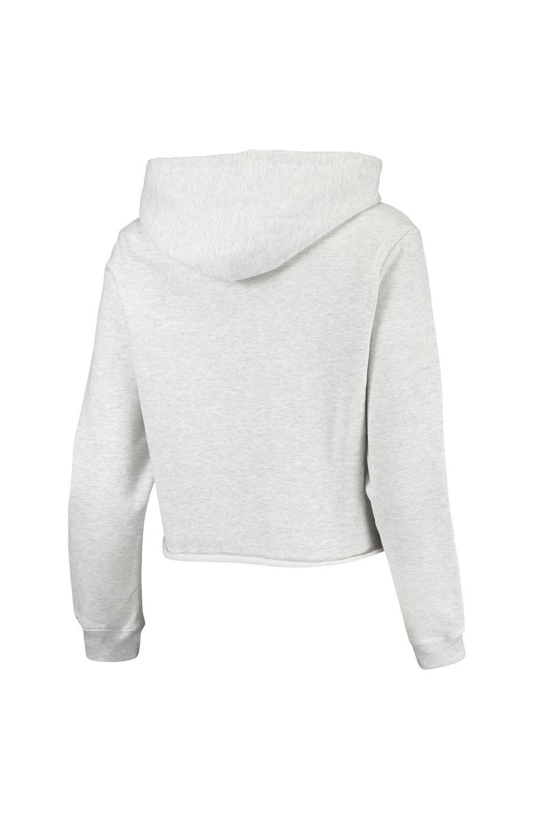 LEAGUE COLLEGIATE WEAR Women's League Collegiate Wear Ash Michigan State Spartans Banner 1636 Cropped Pullover Hoodie, Alternate, color, 